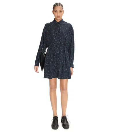 Apc Mélina Dress In Iak - Dark Navy Blue