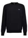 Apc A.p.c. Amir Cotton Crew-neck Sweater In Blue