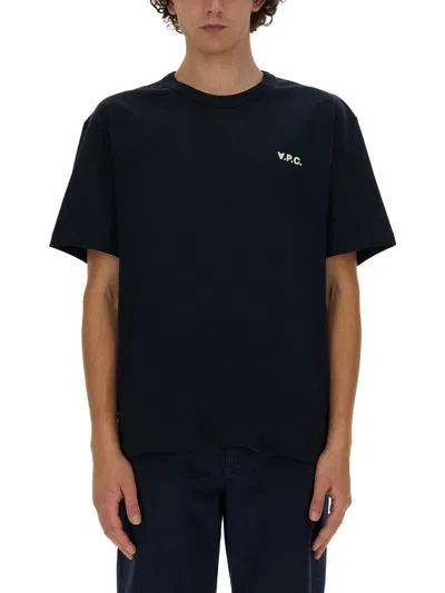 Apc A. P.c. Boxy Petit Vpc T-shirt In Blue