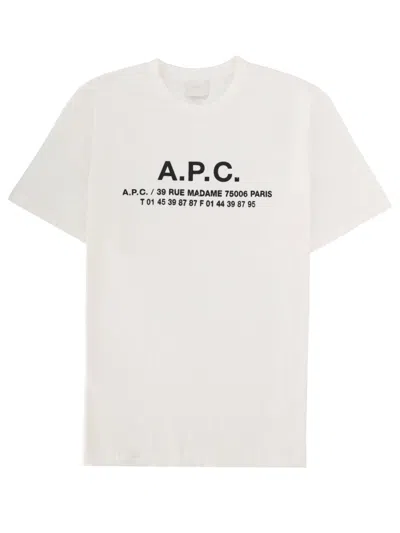A.p.c. Adresse T-shirt With Logo In Neutral