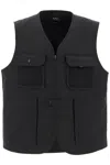 A.p.c. A. P.c. Alban Sleeveless Jacket M Black In Black