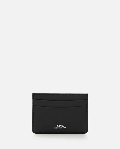 Apc A.p.c. Men Andrea Card Holder In Purple