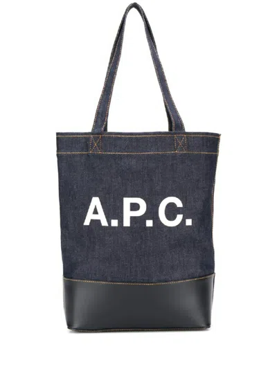 APC MEN'S AXEL DENIM TOTE BAG