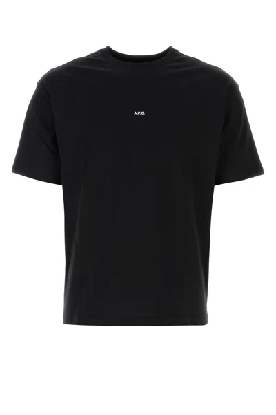 Apc A.p.c. Men T-shirt With Logo In Black