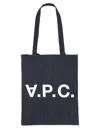 Apc Denim Laure Shopping Bag In Blue