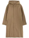 Apc A. P.c. Hooded Trench Coat In Brown