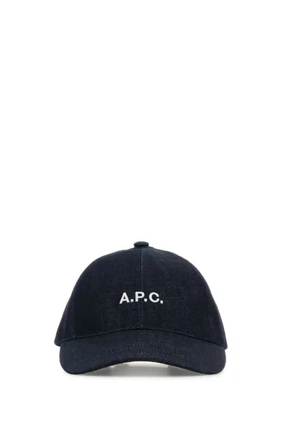 Apc A.p.c. Men Denim Charlie Baseball Cap In Black
