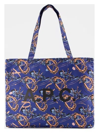 Apc Men's Diane Reversible Shopper Bag In Blue