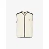 Apc Nate Colour-block Fleece Gilet In Ecru