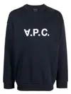 Apc V.p.c. Logo-print Organic-cotton T-shirt In Blue