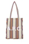 Apc Embroidered Canvas Lou Shopping Bag