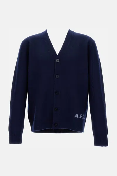 Apc Men's Kenny Cardigan In Blue