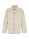 A.p.c. Kerlouan Button-up Patch-pocket Jacket In Brown