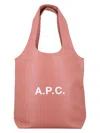 Apc A.p.c. Ninon Small Tote Bag In Dark Pink
