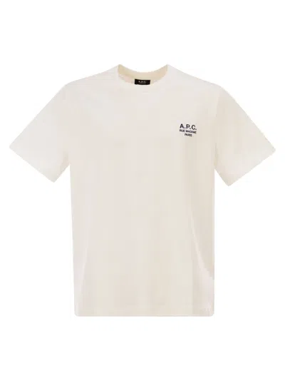 A.p.c. Rue Madame Organic Cotton Jersey T Shirt In White