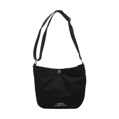Apc A.p.c. Men Small Besace Journal Shoulder Bag In Black