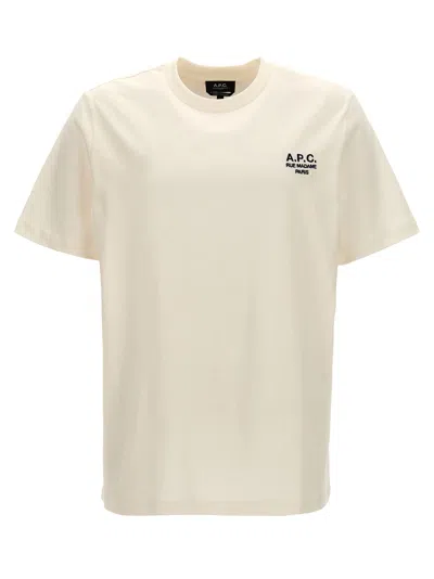 A.p.c. Rue Madame Organic Cotton Jersey T Shirt In White