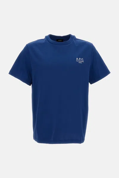 Apc A.p.c. Men T-shirt Standard Rue Madame In Blue