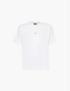 Apc Boxy Micro Logo Cotton Crew-neck T-shirt In White