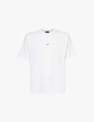 Apc Logo-print Cotton T-shirt In White