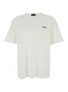 Apc A.p.c. Men White Crewneck T-shirt With Logo Embroidered On The Front In Cotton Man In White