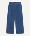 Apc Aaron Wide-leg Stonewashed Jeans In Blue