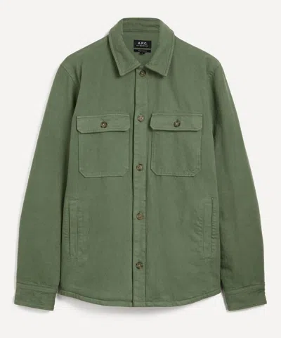 Apc A.p.c. Mens Alessio Khaki Jacket In Green