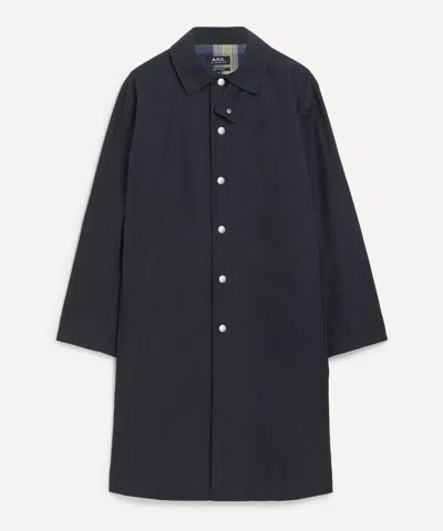 Apc A.p.c. Mens Arthur Waxed Cotton Mac