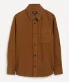 Apc A.p.c. Mens Basile Brodee Poitrine Denim Overshirt