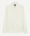 Apc A.p.c. Mens Clement Ecru Stripe Shirt In Neutral