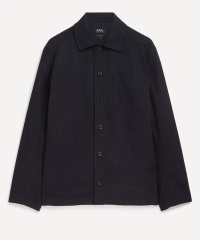 Apc A.p.c. Mens Navy Jeffray Jacket In Blue