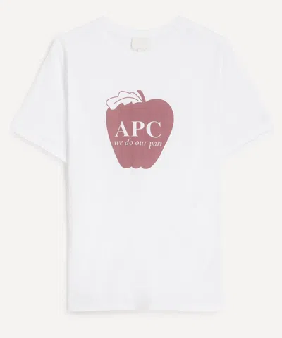 A.p.c. Graphic-print Crewneck T-shirt In White