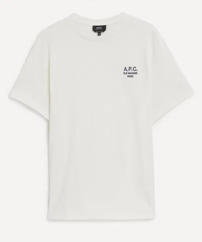 Apc A.p.c. Raymond T Shirt With Embroidered Logo In White