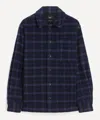 Apc A.p.c. A.p.c. Stanley Checked Wool Overshirt In Blue