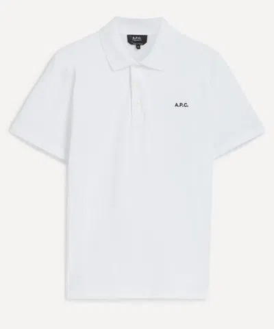 Apc A.p.c. Mens White Standard Polo Shirt