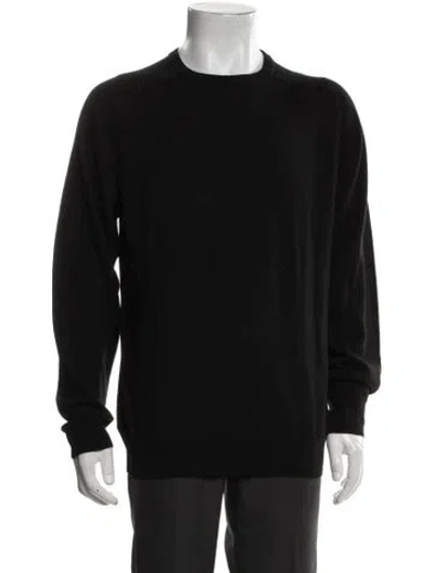 Pre-owned A.p.c. Merino Wool Crew Neck Pullover In Black