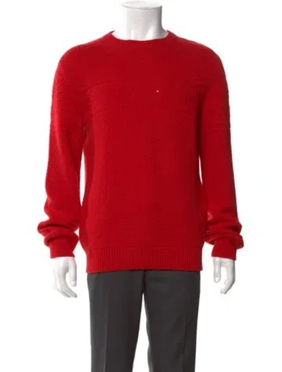 Pre-owned A.p.c. Merino Wool Crew Neck Pullover In Red