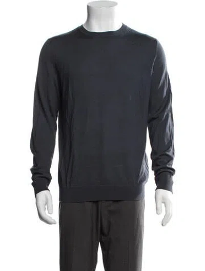Pre-owned A.p.c. Merino Wool Crew Neck Pullover W/ Tags In Blue