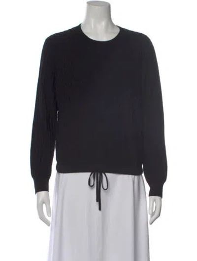Pre-owned A.p.c. Merino Wool Crew Neck Sweater In Black