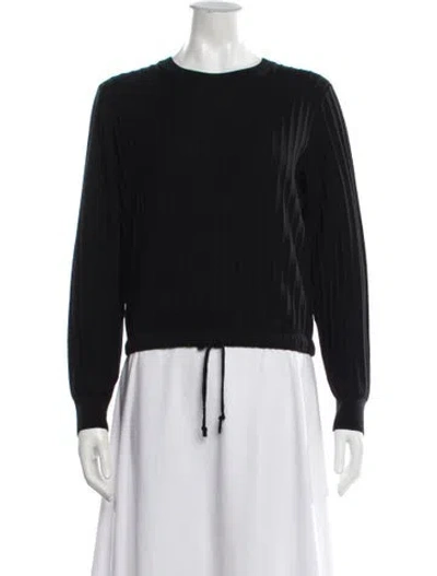 Pre-owned A.p.c. Merino Wool Crew Neck Sweater In Black