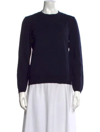Pre-owned Apc Merino Wool Crew Neck Sweater In Blue