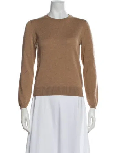 Pre-owned Apc Merino Wool Crew Neck Sweater In Brown