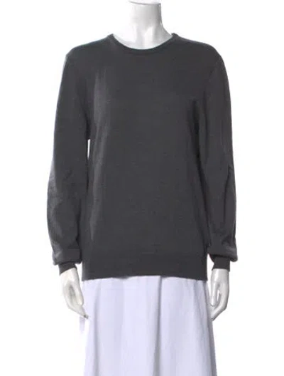 Pre-owned Apc Merino Wool Crew Neck Sweater In Gray