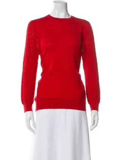 Pre-owned A.p.c. Merino Wool Crew Neck Sweater In Orange