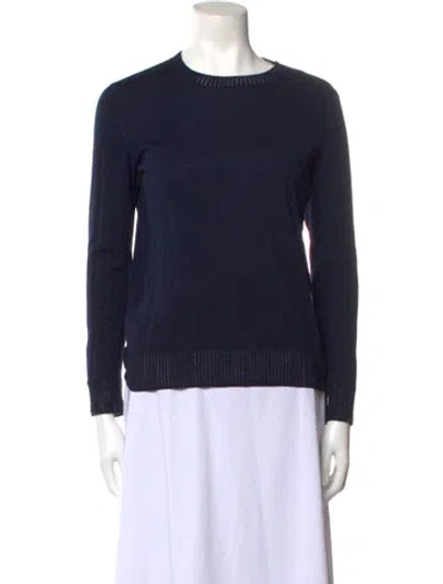 Pre-owned Apc Merino Wool Crew Neck Sweatshirt In Blue