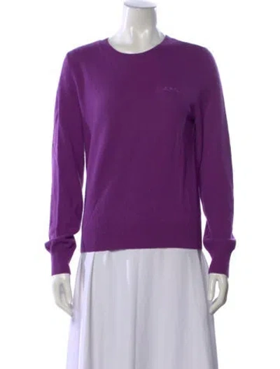 Pre-owned A.p.c. Merino Wool Crew Neck Top In Purple