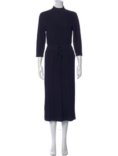 Pre-owned Apc Merino Wool Midi Length Dress In Blue