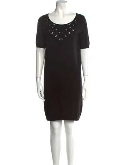 Pre-owned Apc Merino Wool Mini Dress In Black