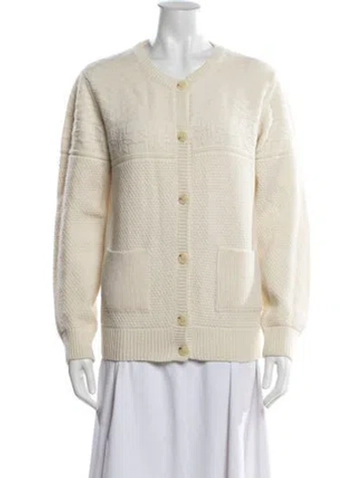 Pre-owned A.p.c. Merino Wool Patterned Sweater In Neutral