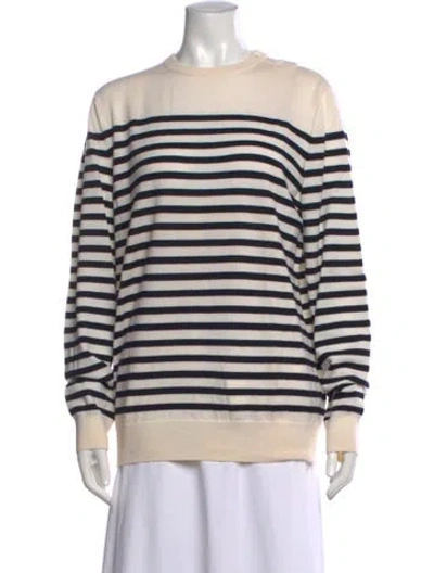 Pre-owned A.p.c. Merino Wool Striped Sweater